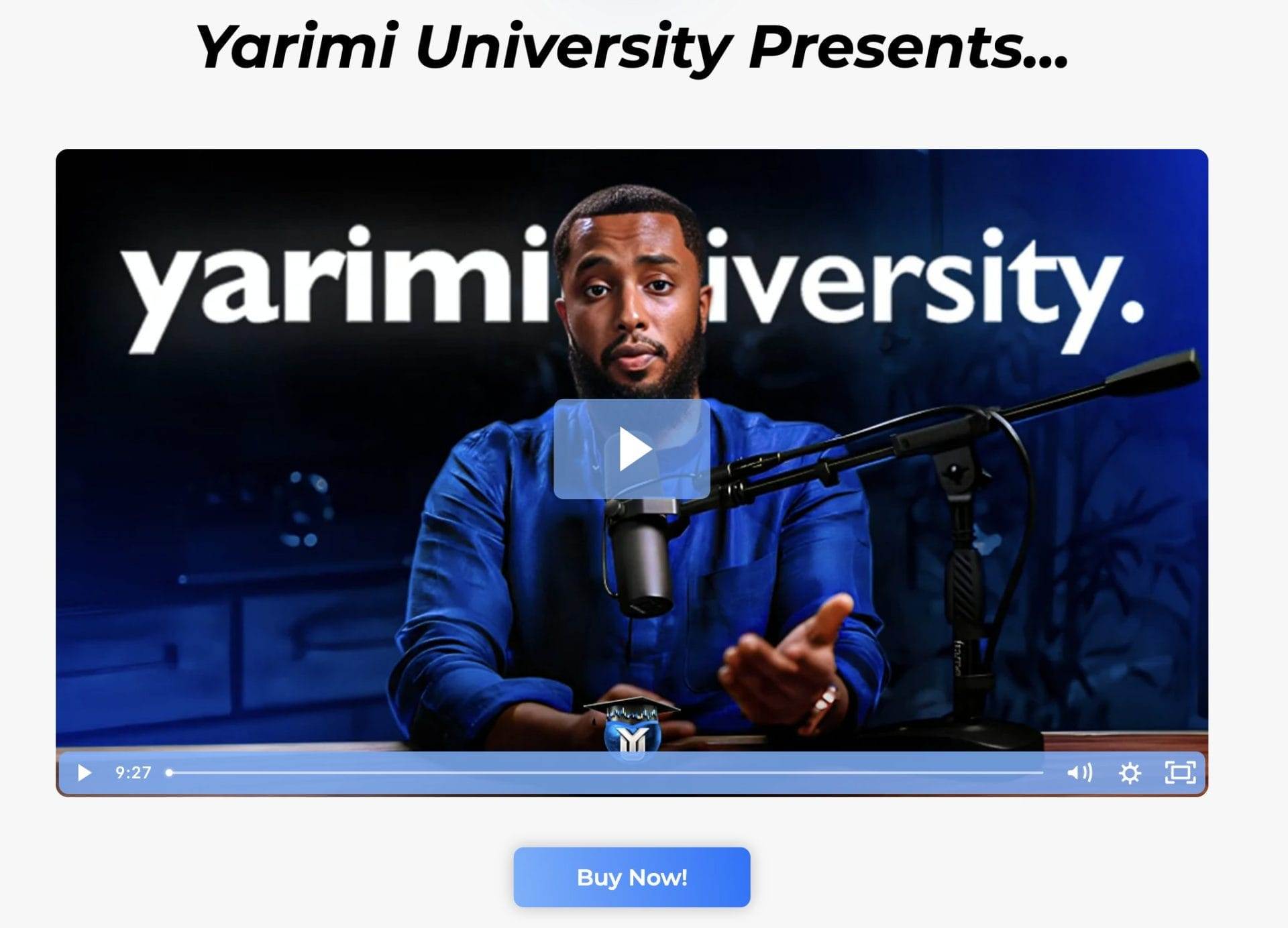 Yarimiversity – The Course